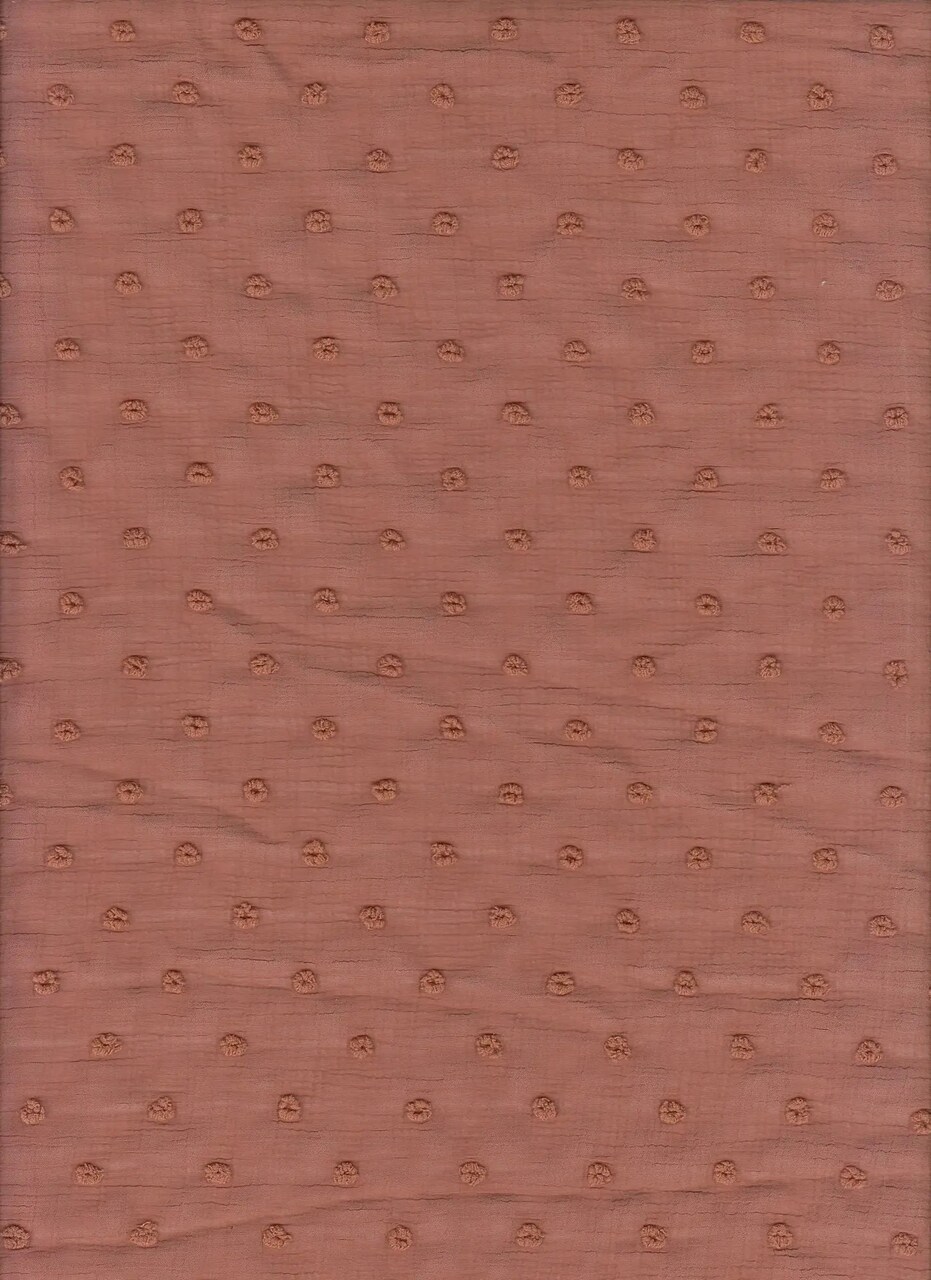 Waffle Swiss Dot Sheer Chiffon Fabric 1 Yard Woven Drapery Material, 59/60" Width